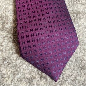 Hermès Faconnee H Tie (Prune)